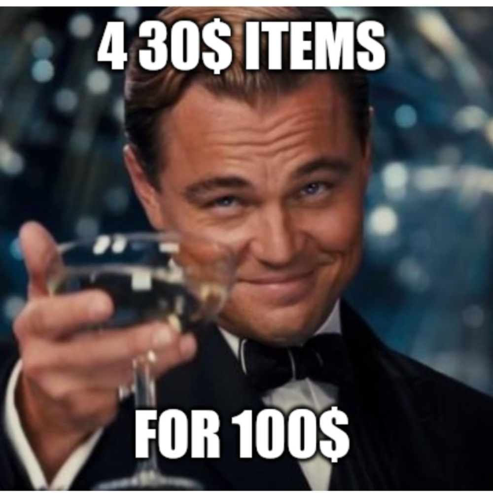 4 30$ items for 100$
